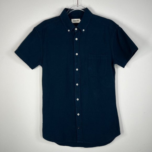 Taylor Stitch Other - Taylor Stich Short Sleeve Brushed Flannel Shirt in Deep Teal Blue Size 42 Large